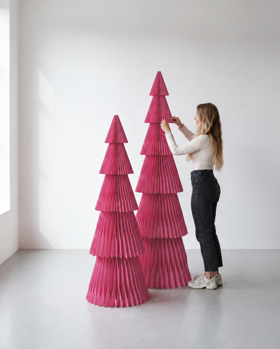 XXL Papier-Weihnachtsbaum Tilda – 120 bis 300 cm