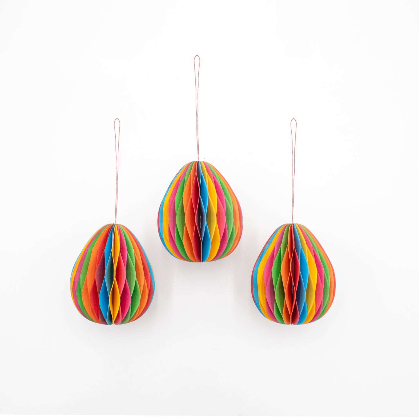 Ostereier aus Papier zum Aufhängen multicolor bunt