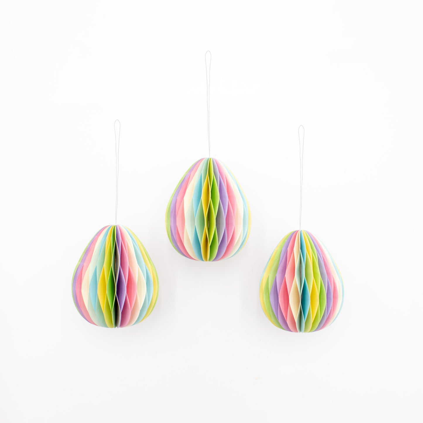 Ostereier aus Papier zum Aufhängen multicolor bunt