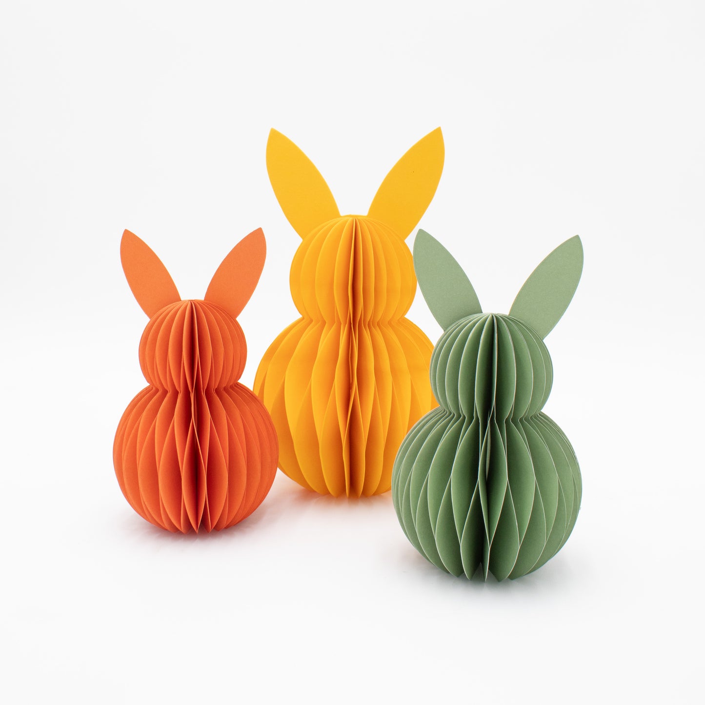 Minimalistische Osterhasen aus Papier – knallig Bunt, Farbenfroh
