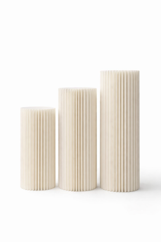Papiersäulen – Skulpturale Displays für Concept Stores & Hochzeiten