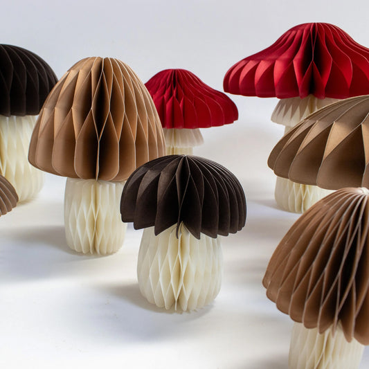 Papierpilze für Herbstdeko – Steinpilz, Fliegenpilz und mehr