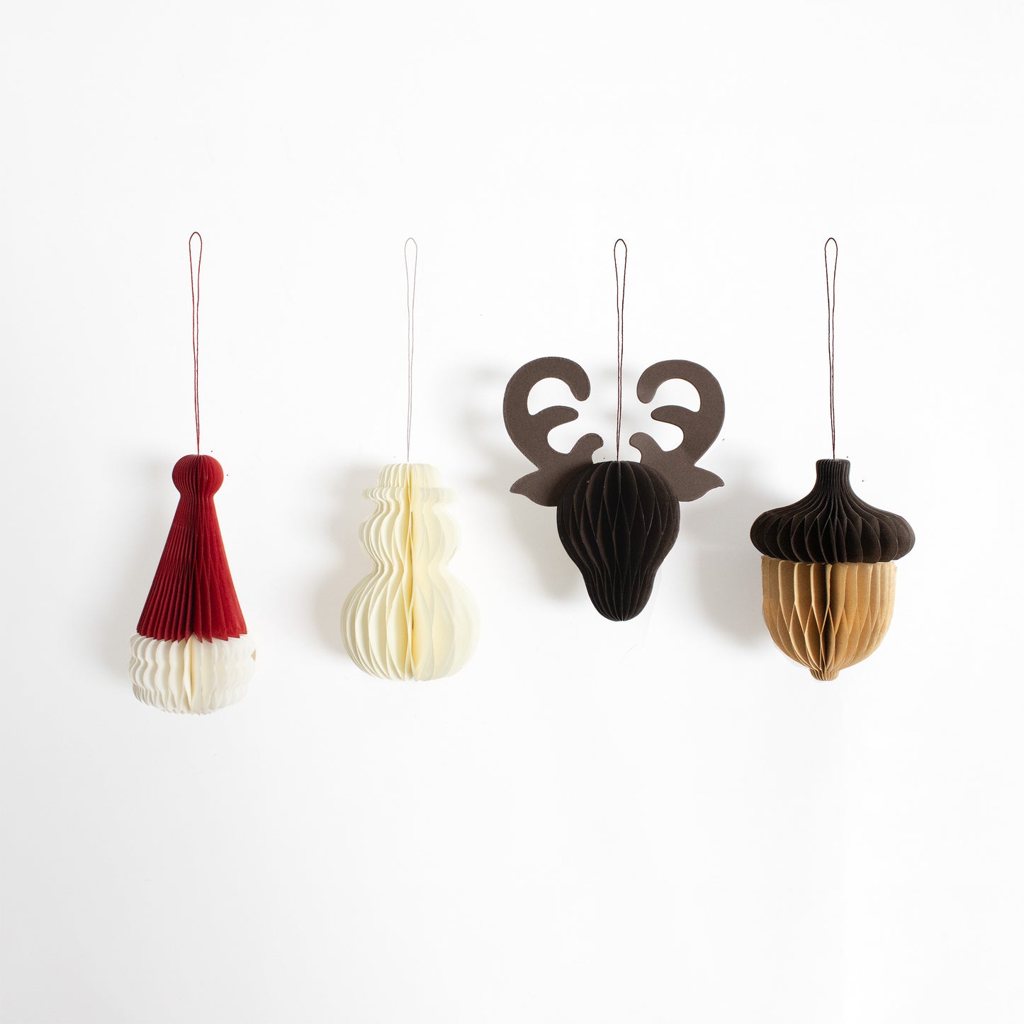 Nikolaus Papier Weihnachtsmann Baumschmuck rot weiß, Weihnachtskugeln, Nikolaus, Santa Claus