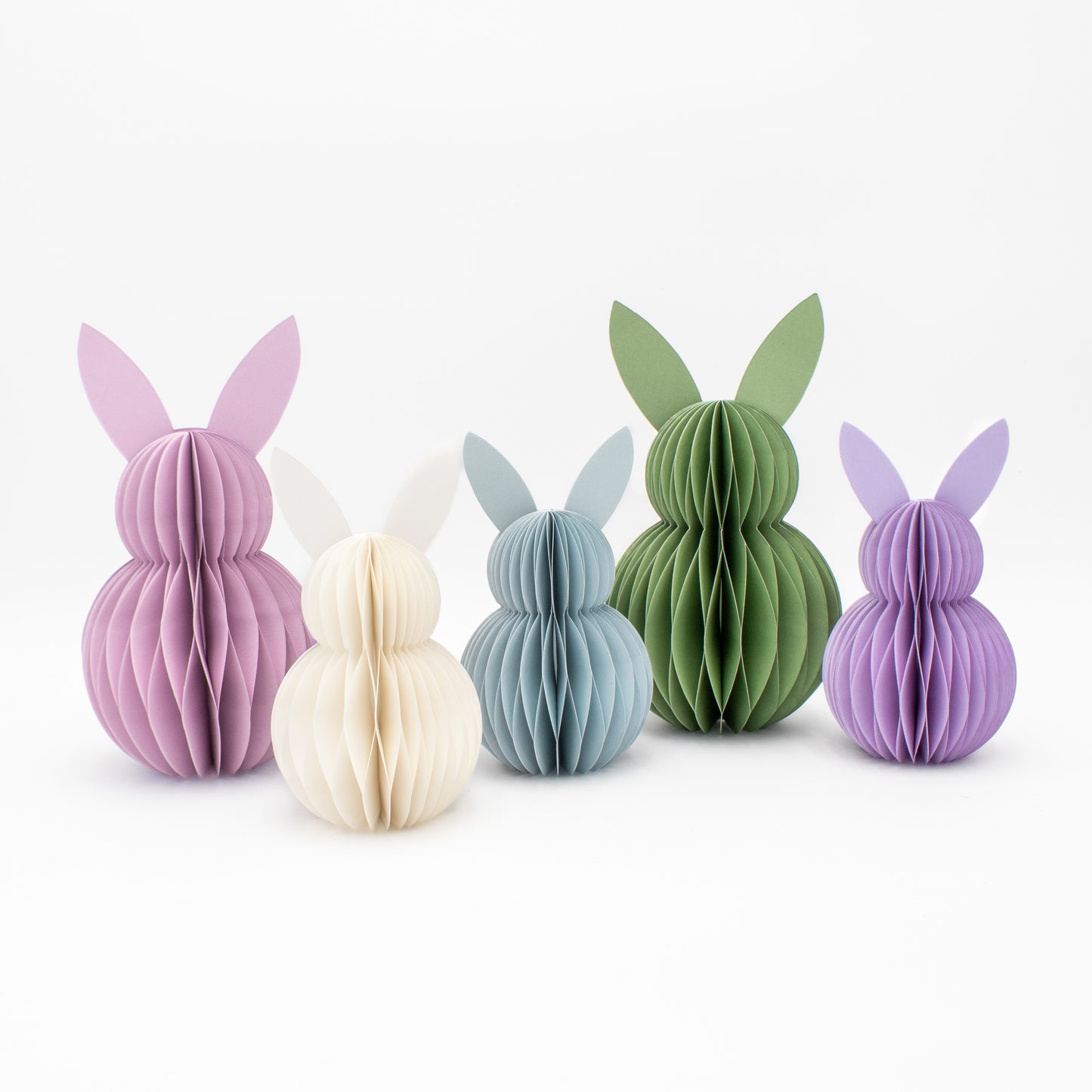 Minimalistische Osterhasen aus Papier – pastell