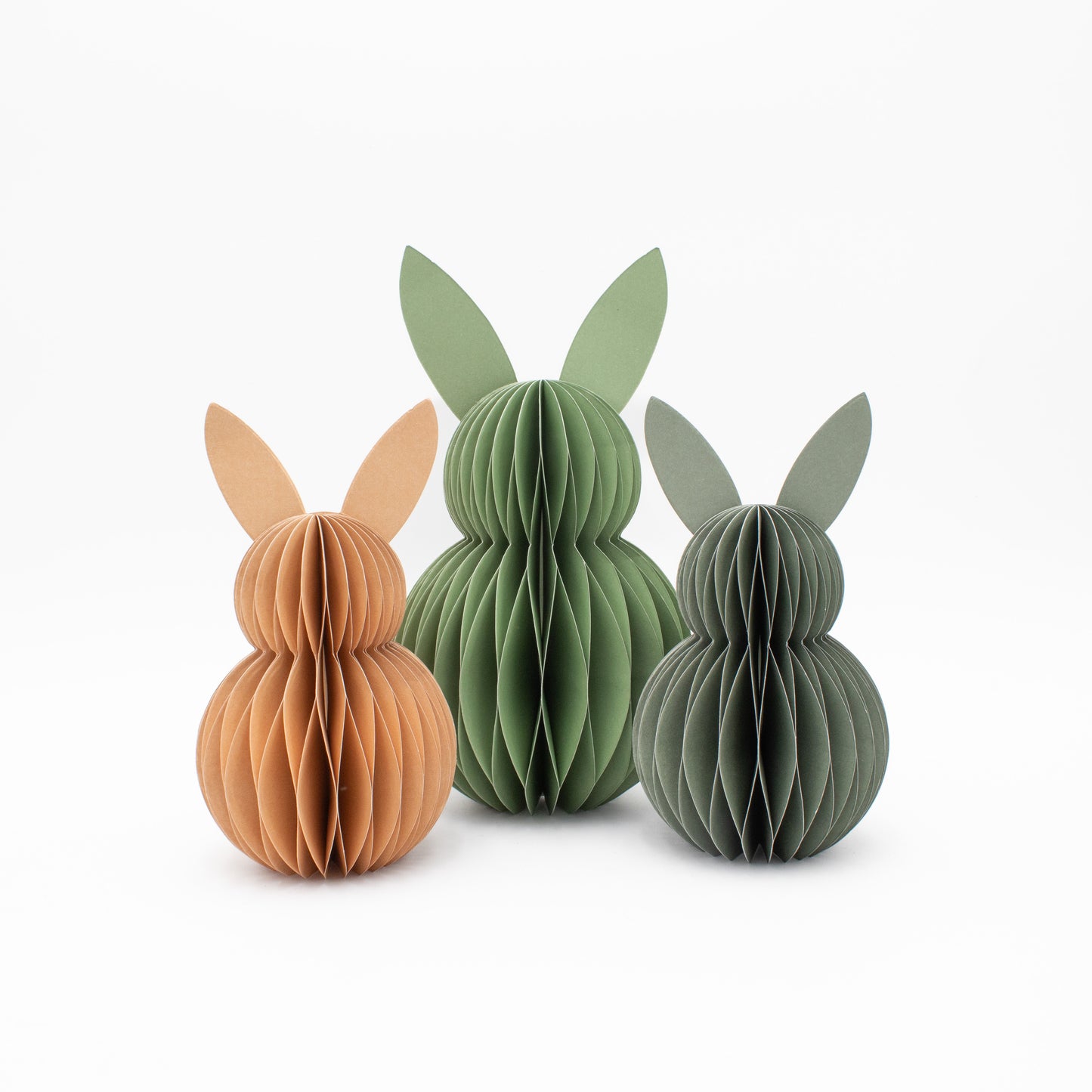 Minimalistische Osterhasen aus Papier – pastell