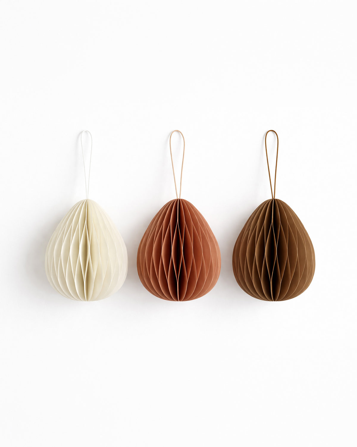 Papier-Ostereier 7 cm Beige in Natur