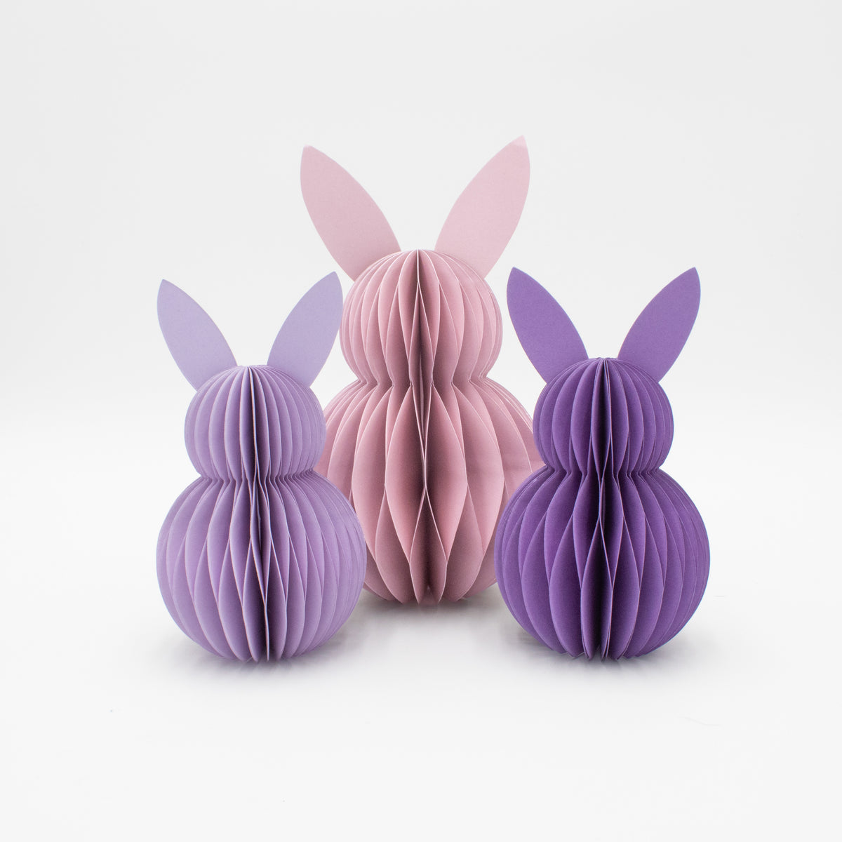 Papier-Osterhase minimalistisch in Rosa & Lila