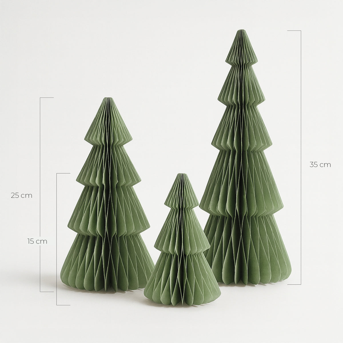 Papier-Weihnachtsbaum klein in Salbeigrün