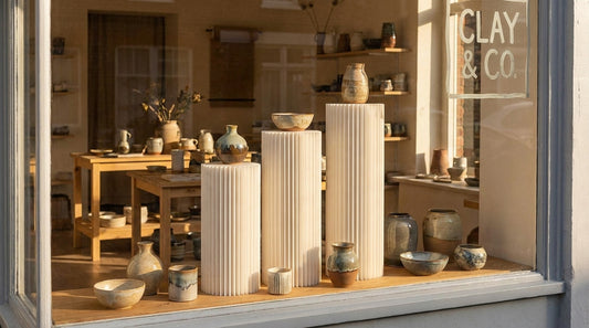 Papiersäulen – Skulpturale Displays für Concept Stores & Hochzeiten