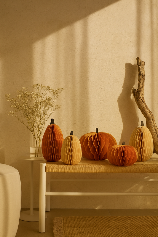 Nachhaltige Herbstdeko – Wiederverwendbare Kürbisse aus Papier für Herbst & Halloween