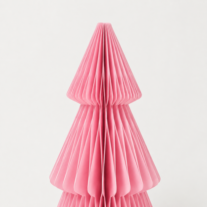 Papier Weihnachtsbaum Set – Rosa, Orange & Flieder