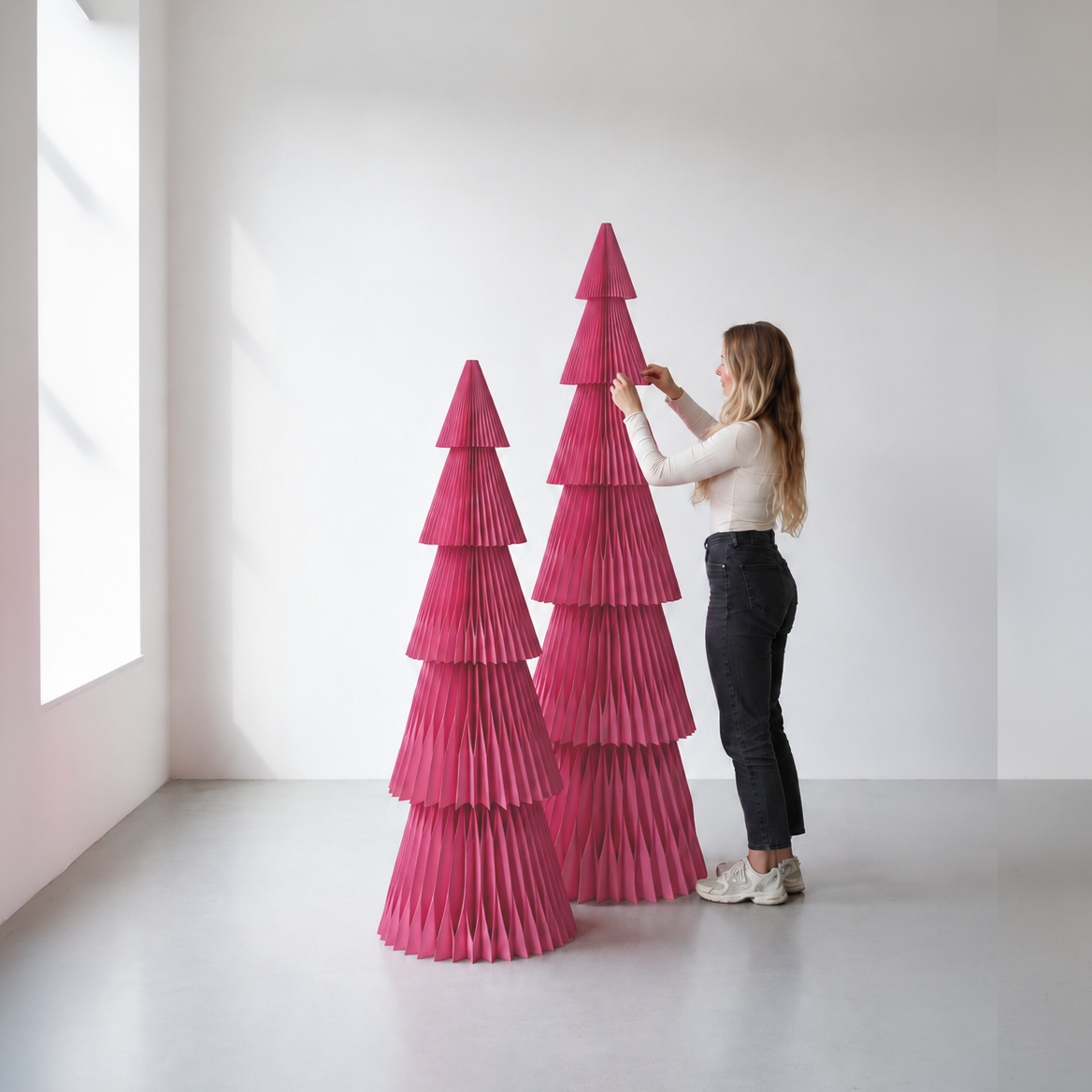 XXL Papier-Weihnachtsbaum Tilda – 120 bis 300 cm
