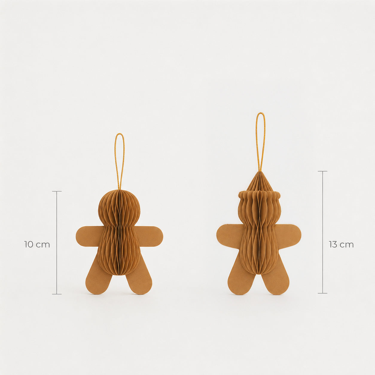 Papier Baumschmuck Lebkuchenmann, Baumanhänger Christbaum braun Gingerbread