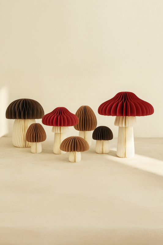 Papierpilze für Herbstdeko – Steinpilz, Fliegenpilz und mehr