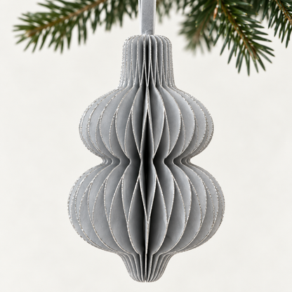 Papier-Christbaumschmuck Kugeln & Ornamente mit Glitzer – Gold & Silber (Kopie)