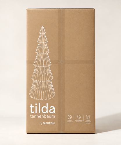 Großer Papier-Weihnachtsbaum Tilda XL – 300 cm