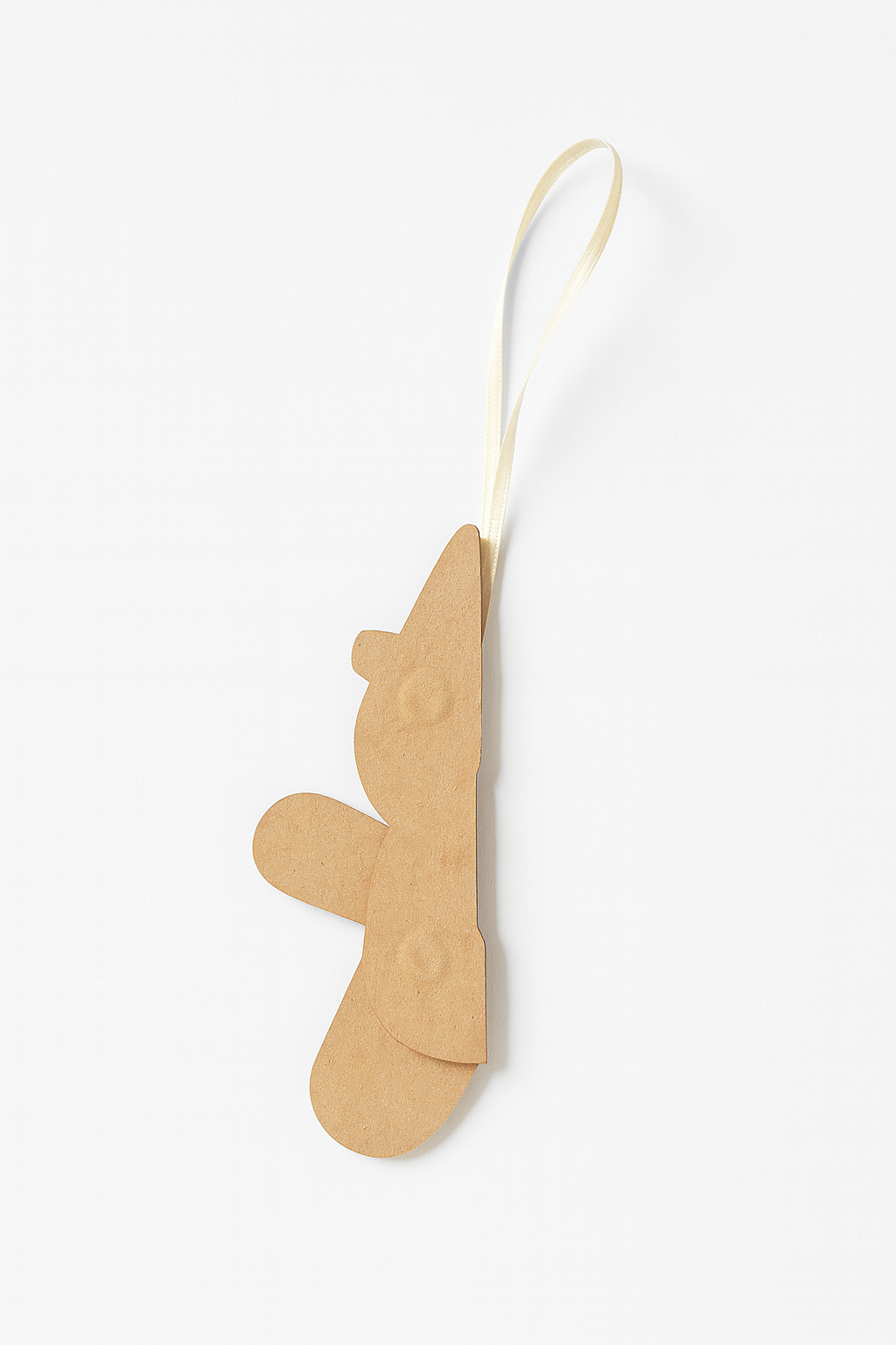Papier-Baumschmuck Lebkuchenmann – Anhänger Karamellbraun