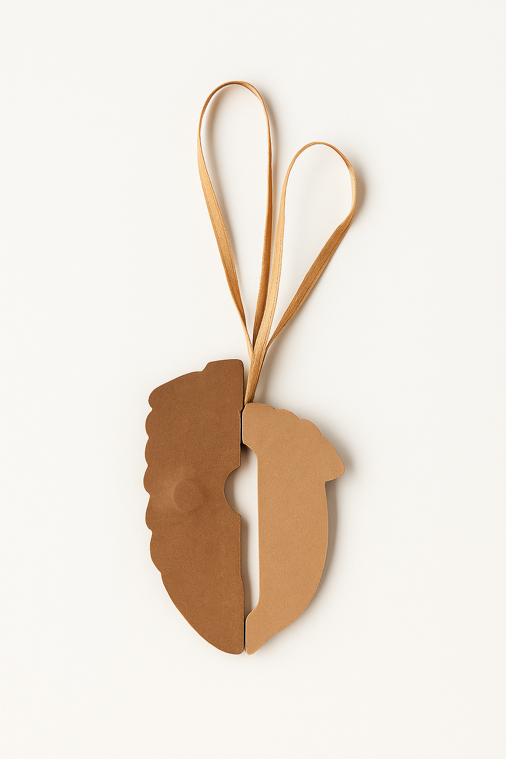 Papier-Baumschmuck Tannenzapfen & Nuss – 2er-Set Braun