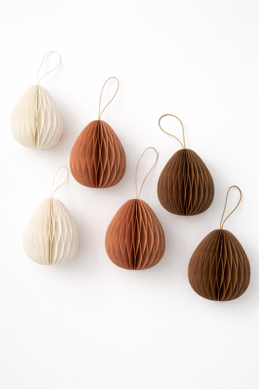 Papier-Ostereier 7 cm Beige – 3er & 6er Set
