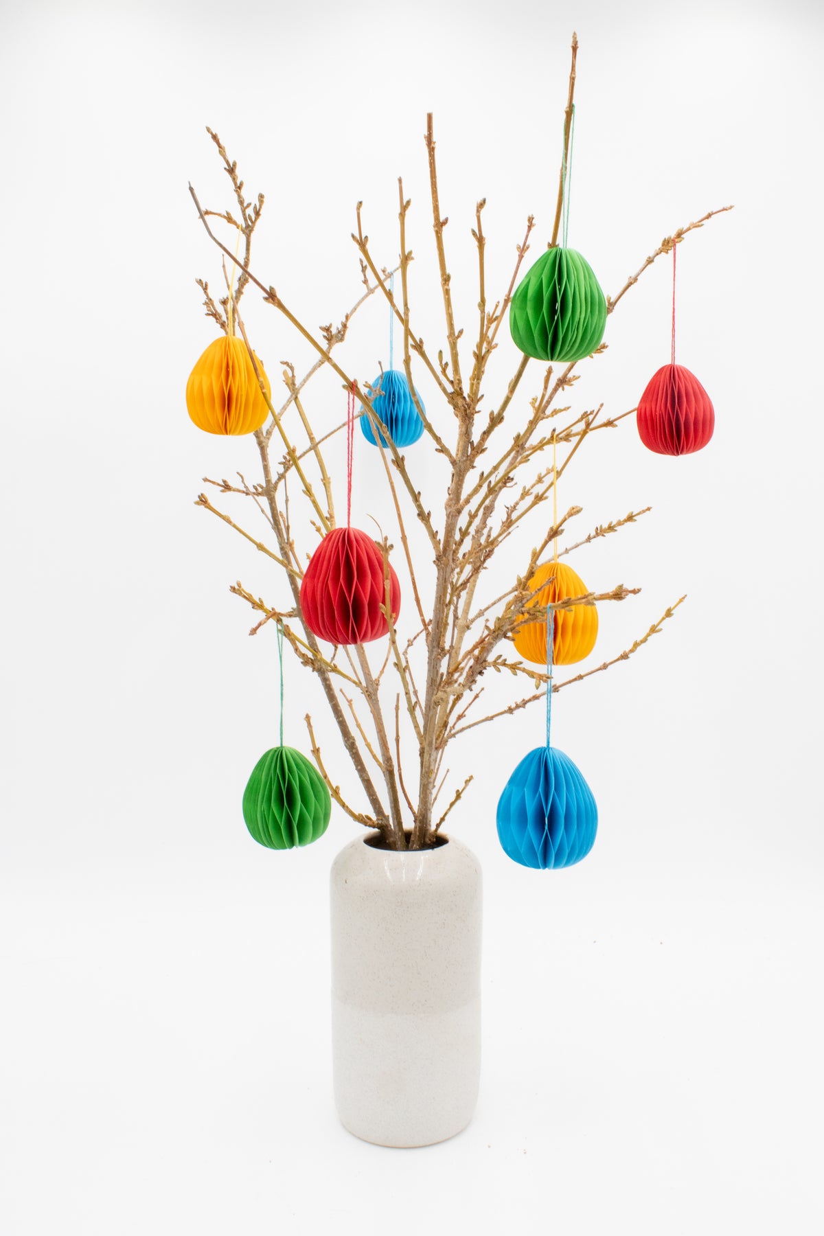 Papier-Ostereier zum Aufhängen Bunt – 6 & 9 cm