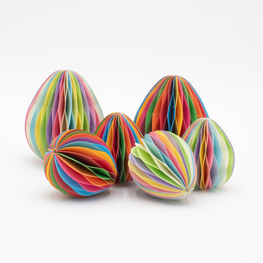 Papier-Ostereier zum Aufhängen Multicolor – 6 & 9 cm