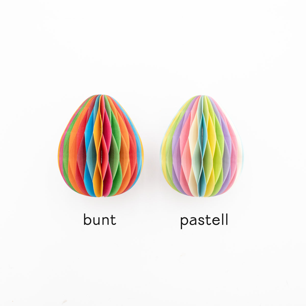 Papier-Ostereier zum Aufhängen Multicolor – 6 & 9 cm