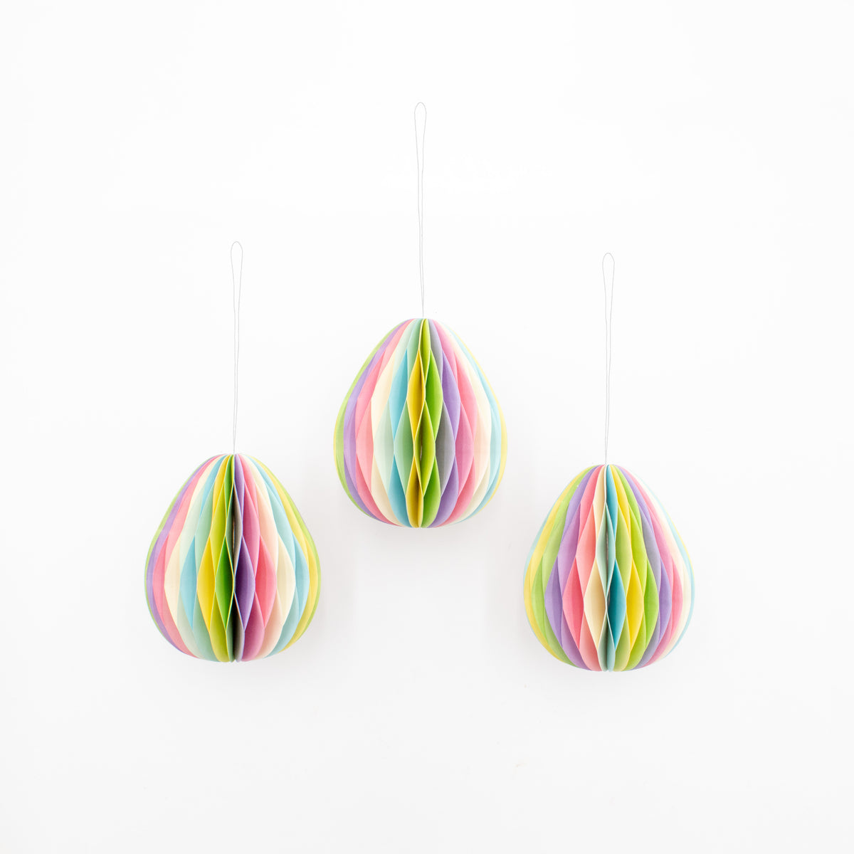 Papier-Ostereier zum Aufhängen Multicolor – 6 & 9 cm