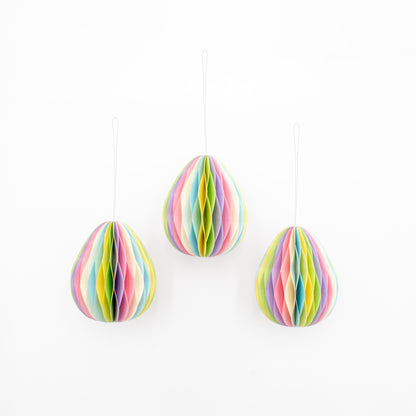 Papier-Ostereier zum Aufhängen Multicolor – 6 & 9 cm