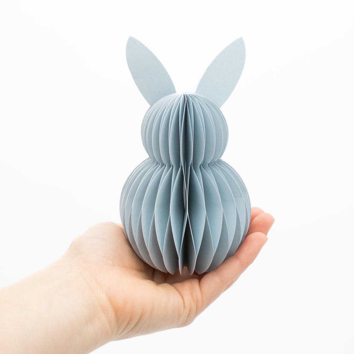 Papier-Osterhase minimalistisch in Blau