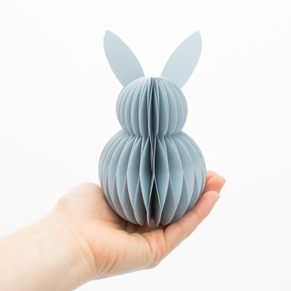 Papier-Osterhase minimalistisch in Blau