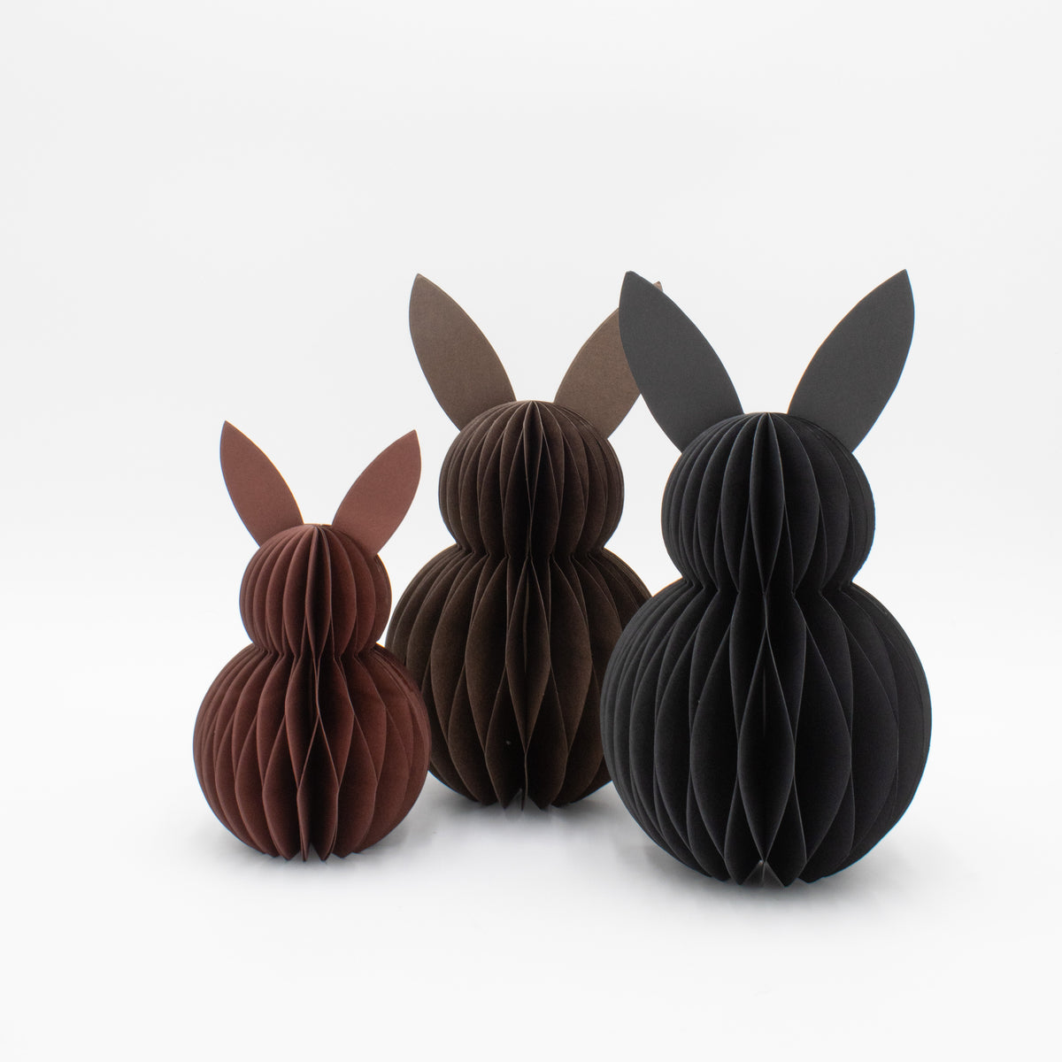 Papier-Osterhase minimalistisch – Naturtöne, 15 bis 35 cm