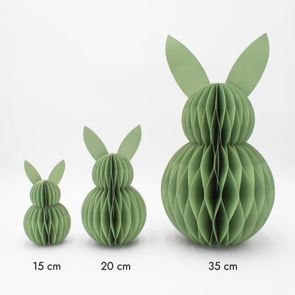 Papier-Osterhase minimalistisch – Pastell, 15 bis 35 cm