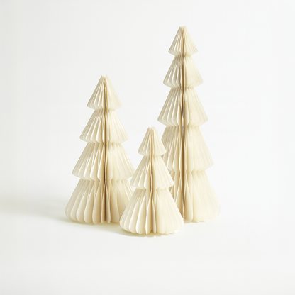 Papier-Weihnachtsbaum klein in Offwhite