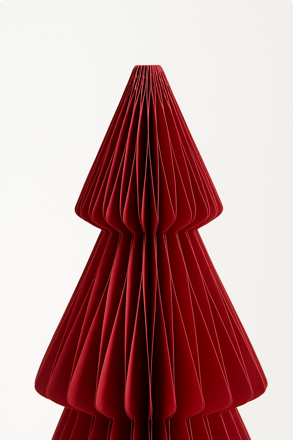 Papier-Weihnachtsbaum klein in Rot – Detailansicht
