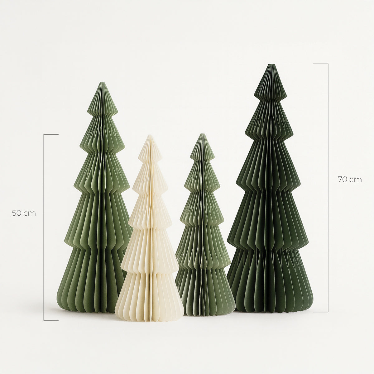 Papier-Weihnachtsbaum klein in Weiß
