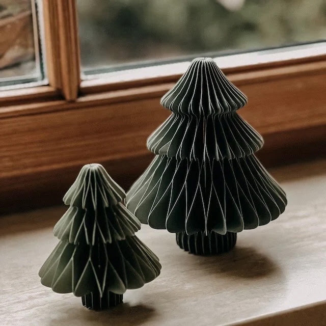Papier-Weihnachtsbaum mit Stamm – 10 bis 35 cm