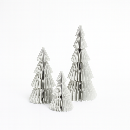 Papier-Weihnachtsbaum – Schwarz, Silber, Sand & Espresso, 15 bis 50 cm