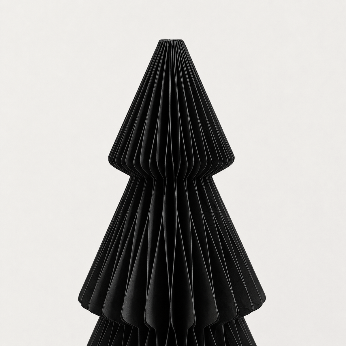 Papier-Weihnachtsbaum Set Schwarz – Detailansicht