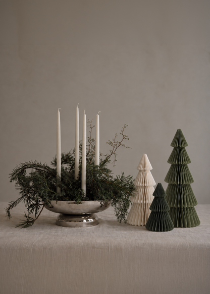 SET Papier Weihnachtsbaum – Offwhite, Salbeigrün & Moosgrün