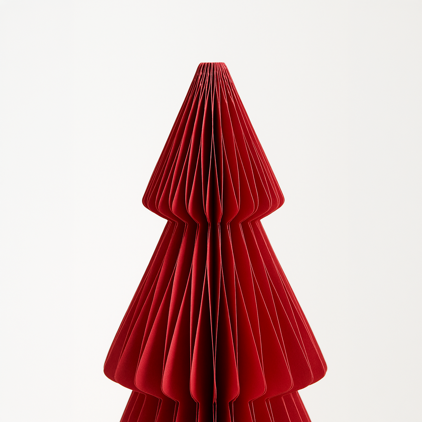 Papier Weihnachtsbaum Set – Offwhite, Karminrot & Bordeaux