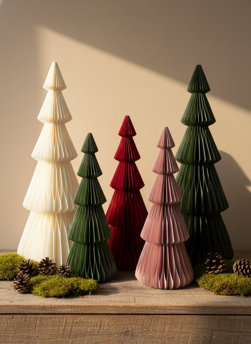 SANNA Stilvoller XL Papierbaum Weihnachten