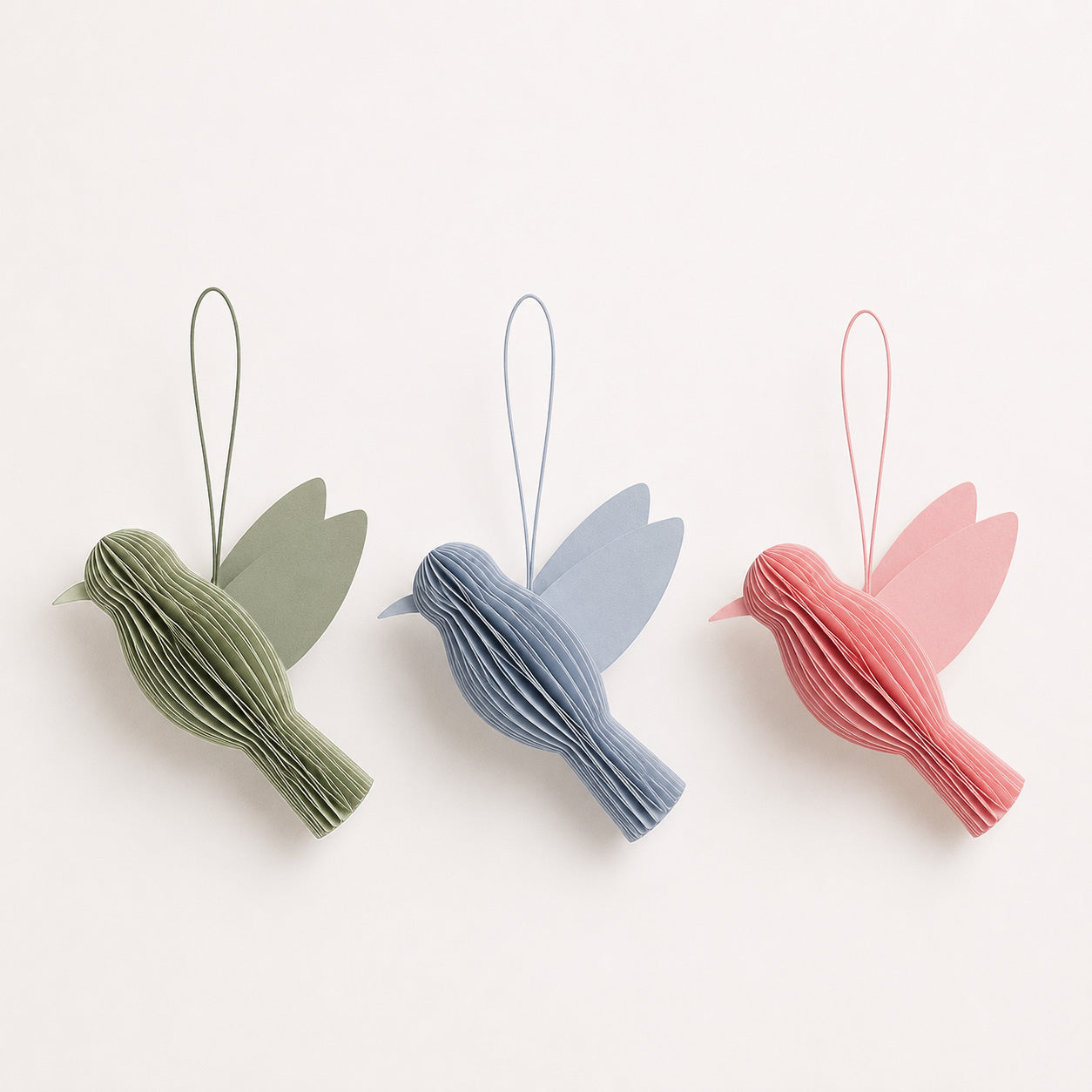 Papier Baumschmuck Vogel, Baumanhänger Christbaum