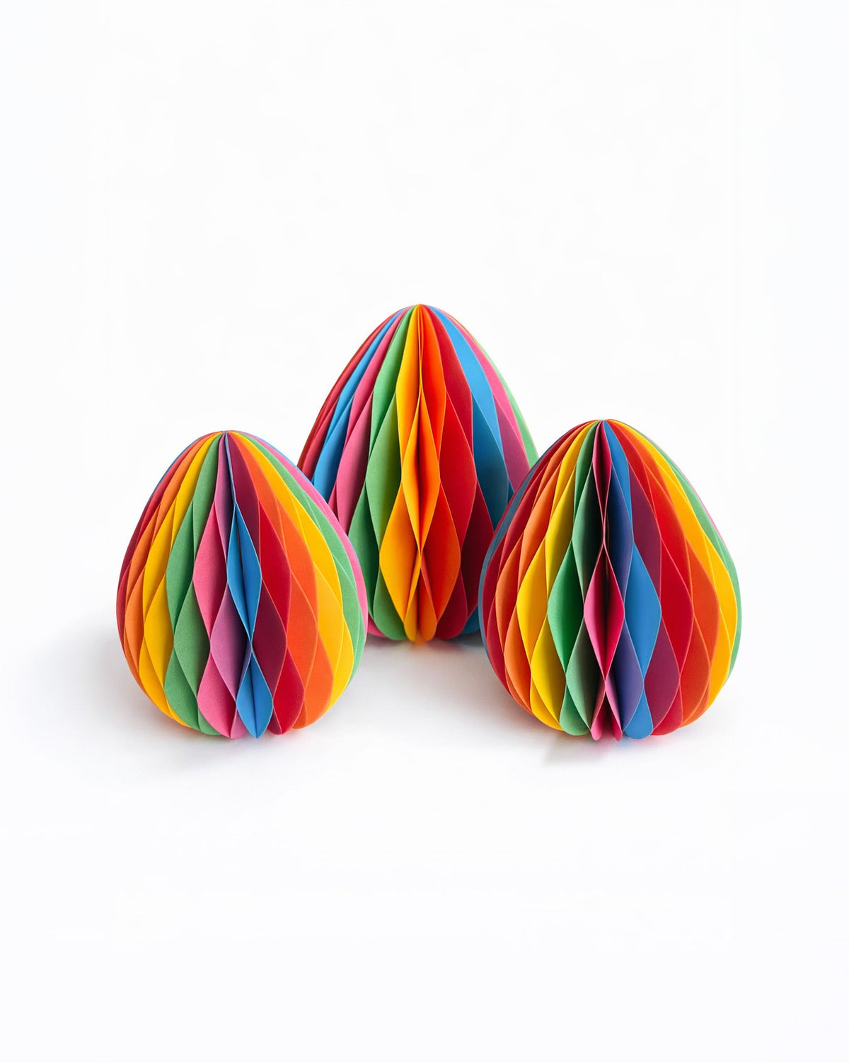 XL Papier-Ostereier Multicolor Bunt – 15 & 20 cm