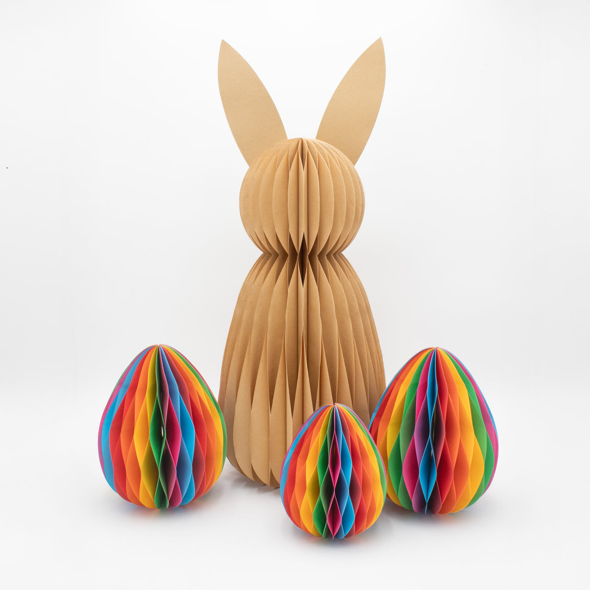 XL Papier-Ostereier Multicolor Bunt – 15 & 20 cm