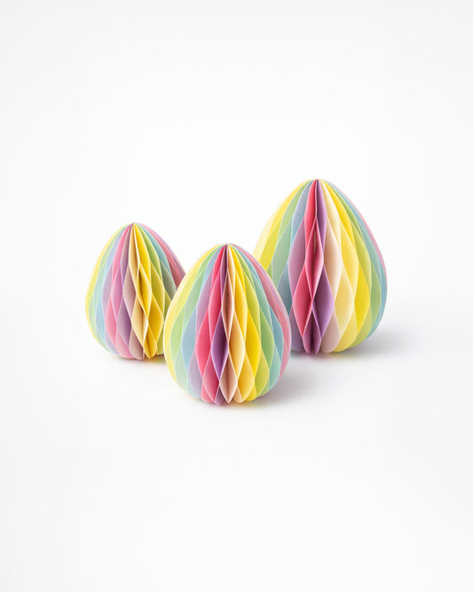 XL Papier-Ostereier Multicolor Pastell – 15 & 20 cm