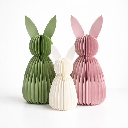 XL Papier-Osterhase Aufsteller in Rosa