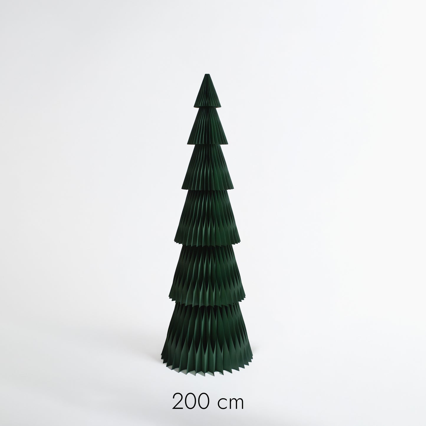 XL Stilvoller Papierweihnachtsbaum weiß grün