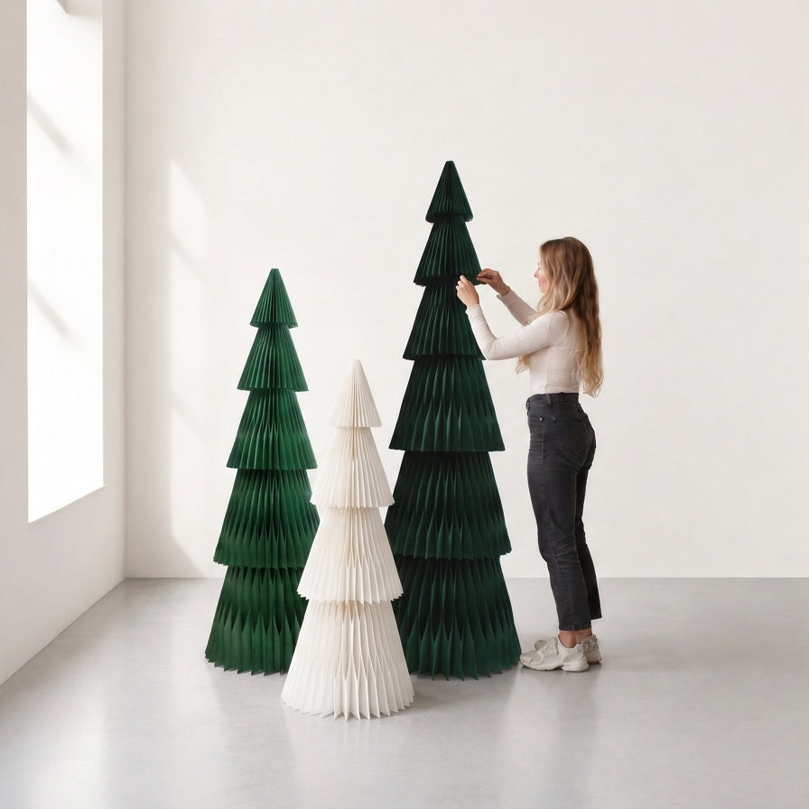 XXL Papier-Weihnachtsbaum Tilda – 120 bis 300 cm