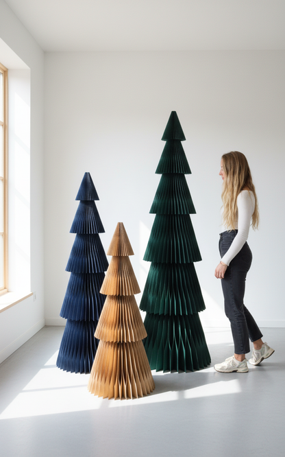 XXL Papier-Weihnachtsbaum Tilda – modular bis 3 m