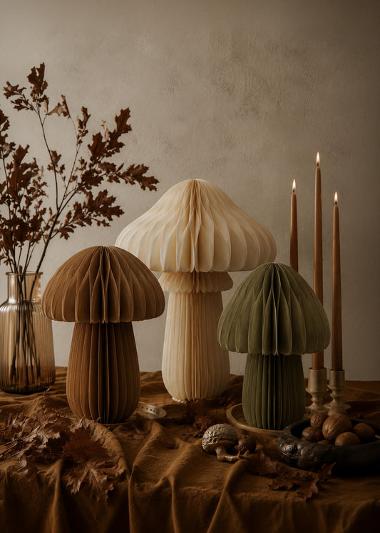 XL Papierpilz | Schaufensterdeko Herbst